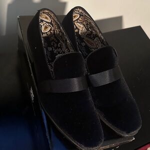 Men's Black Velvet Loafers